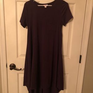 Lularoe Carly in eggplant with breast pocket